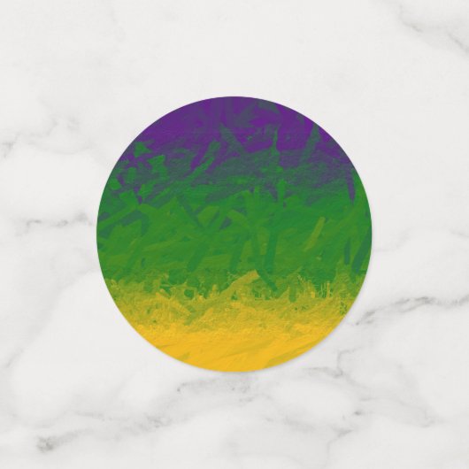 Mardi Gras Gradient Konfetti (Klein Vorderseite)