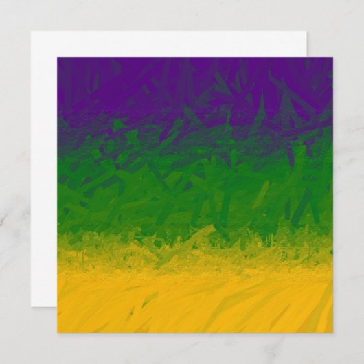 Mardi Gras Gradient Mitteilungskarte (Vorne/Hinten)