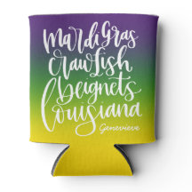 Mardi Gras Gradient Typografie Tourismus Monogram