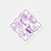 Mardi Gras Graduation Serviette (Ecke)