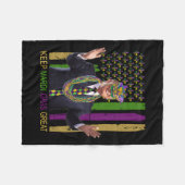 Mardi Gras Great Funny Trump Mardi Gras Flag 2020 Fleecedecke (Vorderseite (Horizontal))