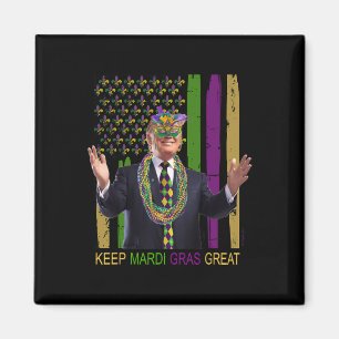 Mardi Gras Great Funny Trump Mardi Gras Flag 2020 Magnet
