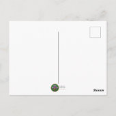 Mardi Gras Green and Gold Colorful Feathers Maske Postkarte (Rückseite)