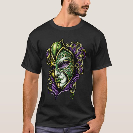Mardi Gras Green Purple & Gold 4 T-Shirt (Vorderseite)