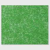 Mardi Gras Green Solid Color Imitats Glitzer Bling Geschenkpapier (Flach)