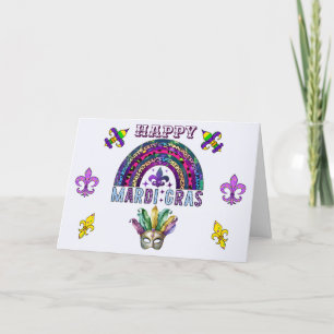 Mardi Gras Greeting Card Dankeskarte