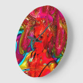 Mardi Gras Große Wanduhr (Winkel)
