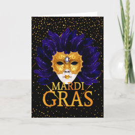 Mardi Gras Grußkarte, Mardi Gras Maske Karte