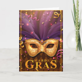 Mardi Gras Grußkarte, Mardi Gras Maske Karte
