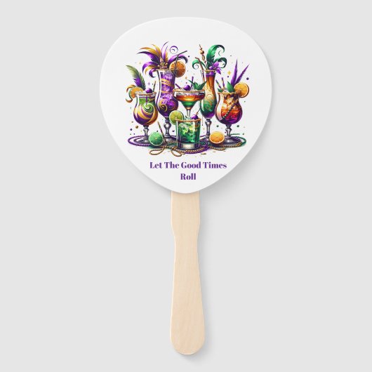 Mardi Gras Hand Fan Fächer (Rückseite)