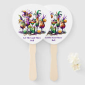 Mardi Gras Handfächer (Vorne und Hinten)