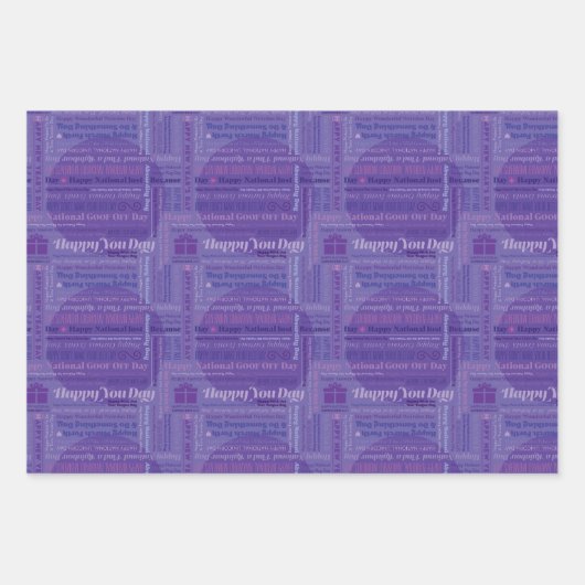 Mardi Gras Happy Days Wrapping Paper Geschenkpapier Set (Vorderseite)