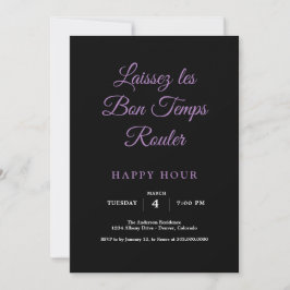 Mardi Gras Happy Hour Einladung