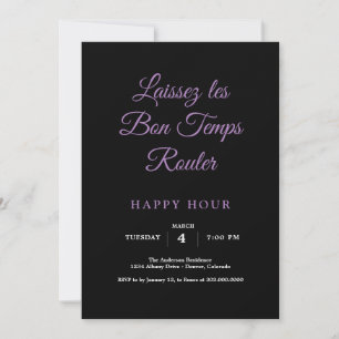 Mardi Gras Happy Hour Einladung