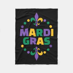 Mardi Gras Happy Mardi Gras Carnival Fleecedecke