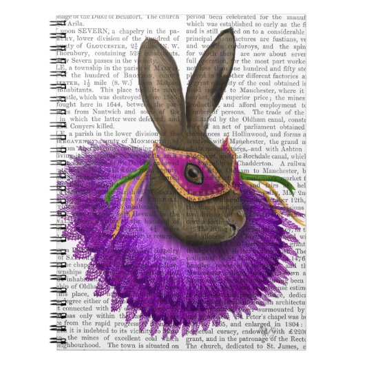 Mardi Gras Hare 2 Notizblock (Vorderseite)
