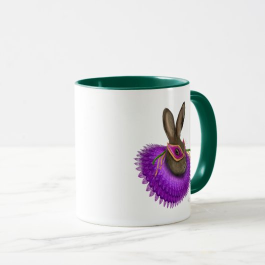 Mardi Gras Hare 2 Tasse (VorderseiteRechts)