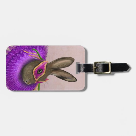 Mardi Gras Hare 4 Gepäckanhänger (Vorderseite horizontal)