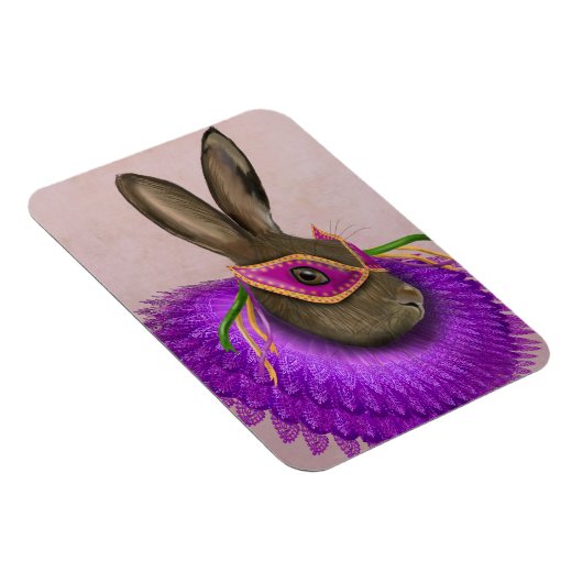 Mardi Gras Hare 4 Magnet (Rechte Seite)