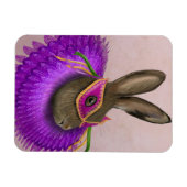 Mardi Gras Hare 4 Magnet (Horizontal)