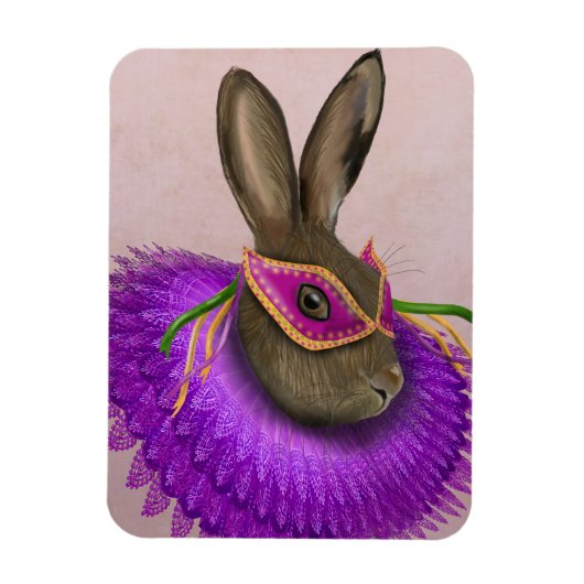 Mardi Gras Hare 4 Magnet (Vertikal)