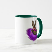Mardi Gras Hare 4 Tasse (VorderseiteRechts)