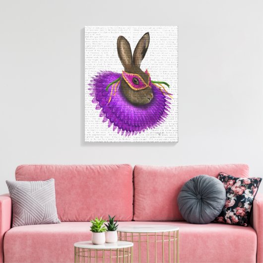 Mardi Gras Hare Leinwanddruck (Insitu (Wohnzimmer))