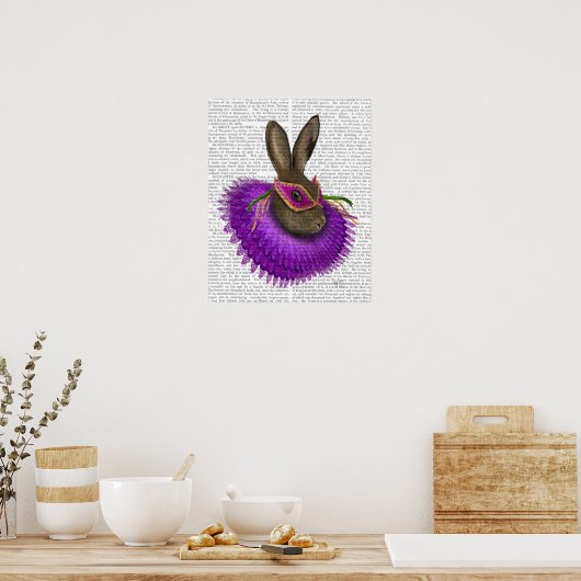 Mardi Gras Hare Poster (Küche)
