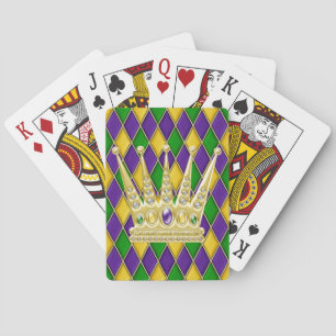 Mardi Gras Harlequin Diamond Crown Spielkarten