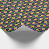 Mardi Gras Harlequin Diamond Design Geschenkpapier (Ecke)