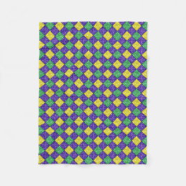 Mardi Gras Harlequin Diamond Karnevalsmuster Fleecedecke