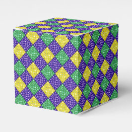 Mardi Gras Harlequin Diamond Karnevalsmuster Geschenkschachtel