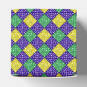 Mardi Gras Harlequin Diamond Karnevalsmuster Geschenkschachtel (Oben)