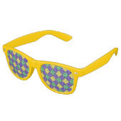 Mardi Gras Harlequin Diamond Karnevalsmuster Partybrille (Schrägansicht)