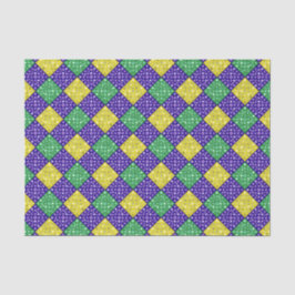 Mardi Gras Harlequin Diamond Karnevalsmuster Seidenpapier