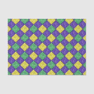 Mardi Gras Harlequin Diamond Karnevalsmuster Seidenpapier