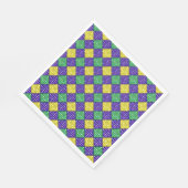 Mardi Gras Harlequin Diamond Karnevalsmuster Serviette (Ecke)
