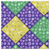 Mardi Gras Harlequin Diamond Karnevalsmuster Stoff (Nahaufnahme)
