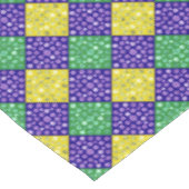 Mardi Gras Harlequin Diamond Karnevalsmuster Tischdecke (Schrägansicht)
