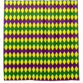 Mardi Gras Harlequin Diamond Pattern Duschvorhang (Vorderseite)