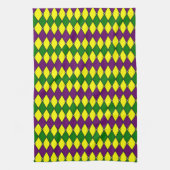 Mardi Gras Harlequin Diamond Pattern Geschirrtuch (Vertikal)