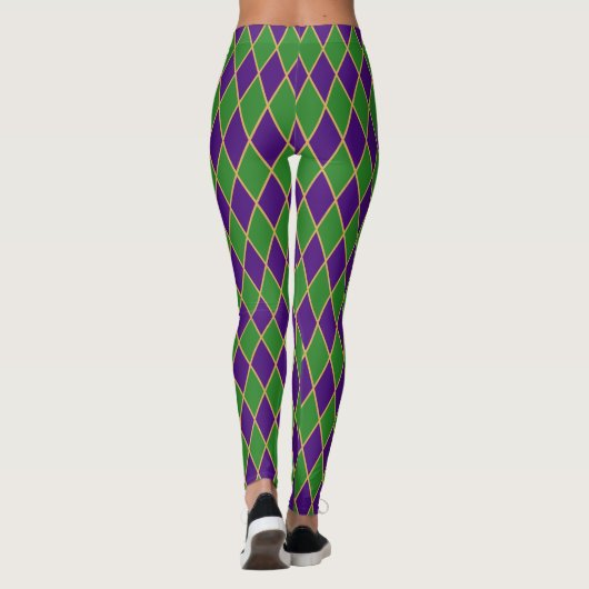 Mardi Gras | Harlequin Diamond Pattern Leggings (Rückseite)