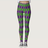 Mardi Gras | Harlequin Diamond Pattern Leggings (Vorderseite)