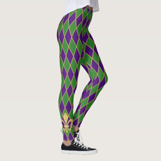 Mardi Gras | Harlequin Diamond Pattern Leggings (Rechts)