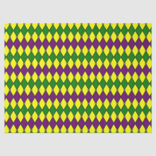 Mardi Gras Harlequin Diamond Pattern Seidenpapier