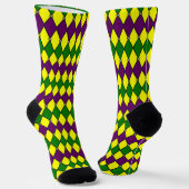 Mardi Gras Harlequin Diamond Pattern Socken (Gewinkelt)