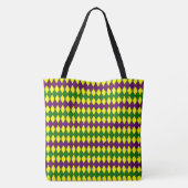 Mardi Gras Harlequin Diamond Pattern Tasche (Rückseite)