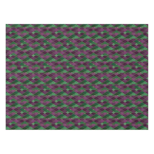 Mardi Gras Harlequin Diamond Tischdecke (Vorderseite (Horizontal))