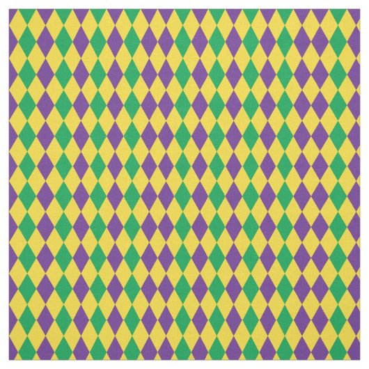 Mardi Gras Harlequin Diamonds Pattern Stoff (Muster)