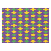Mardi Gras Harlequin Green Lila Gold Tischdecke (Vorderseite (Horizontal))